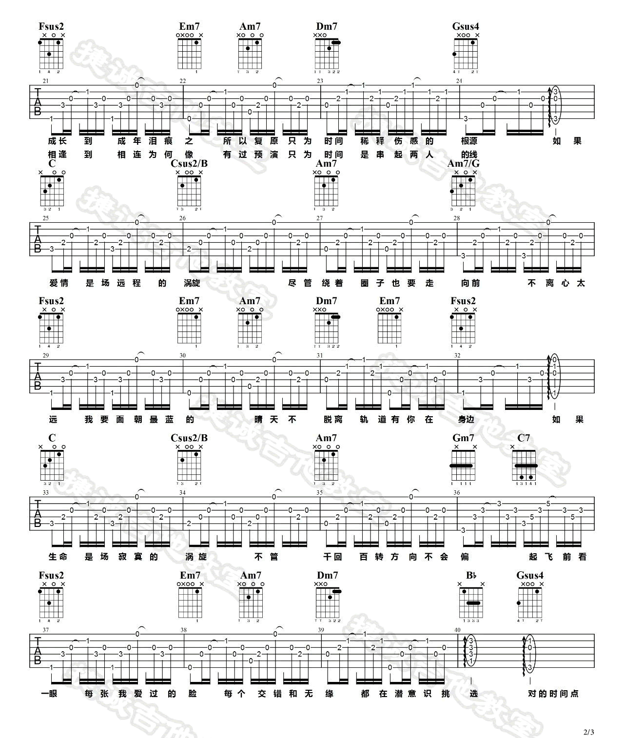 对的时间点吉他谱2-林俊杰