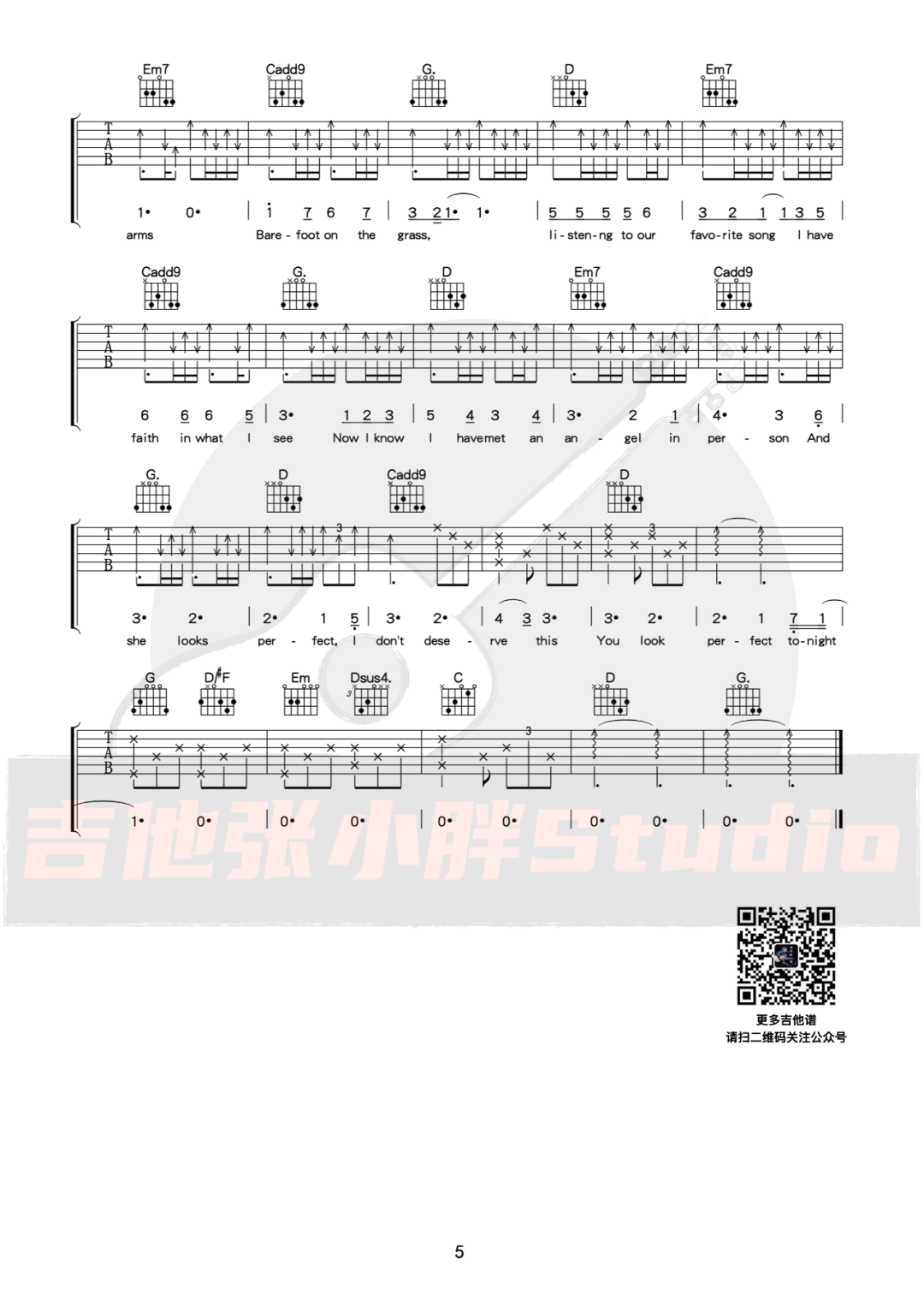 Perfect吉他谱5-Ed-Sheeran