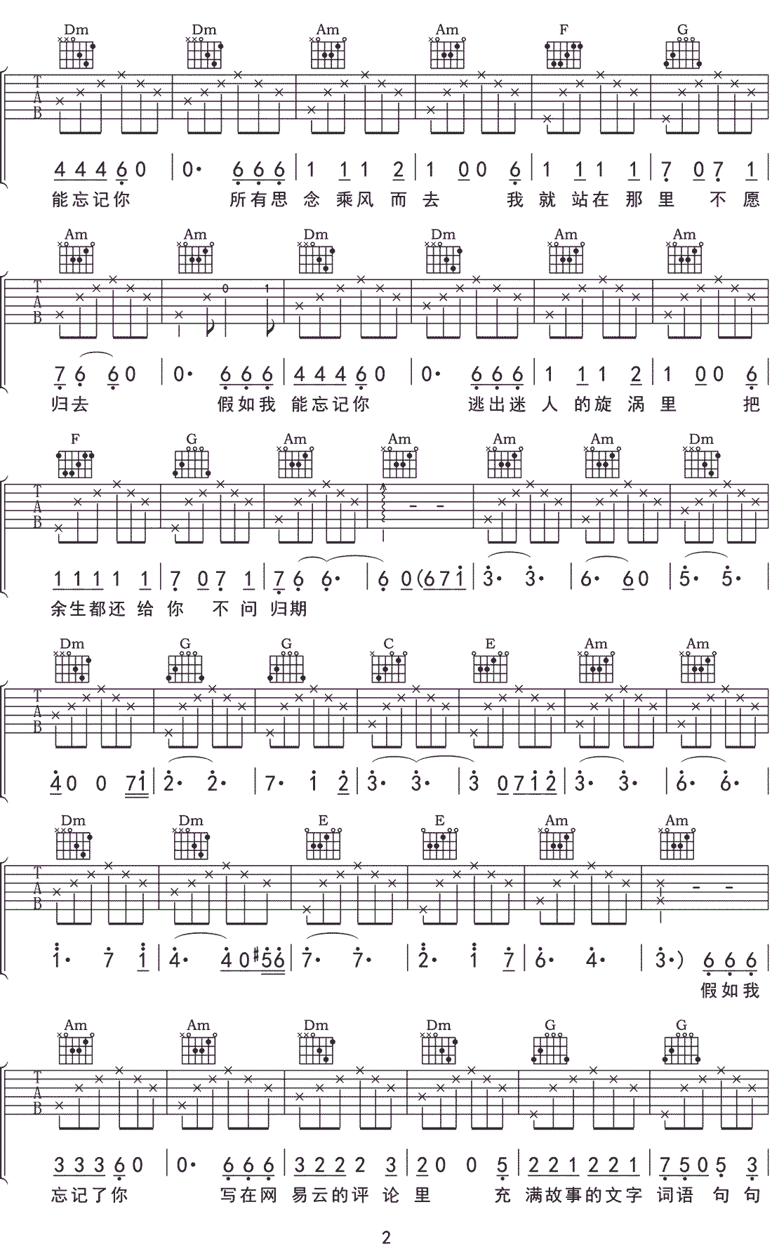 假如我吉他谱2-解忧邵帅
