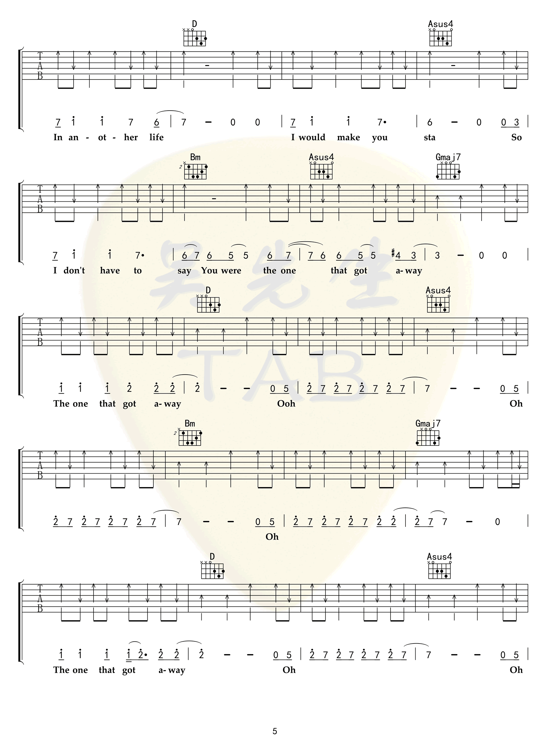 Dark-Horse吉他谱5-札仑比