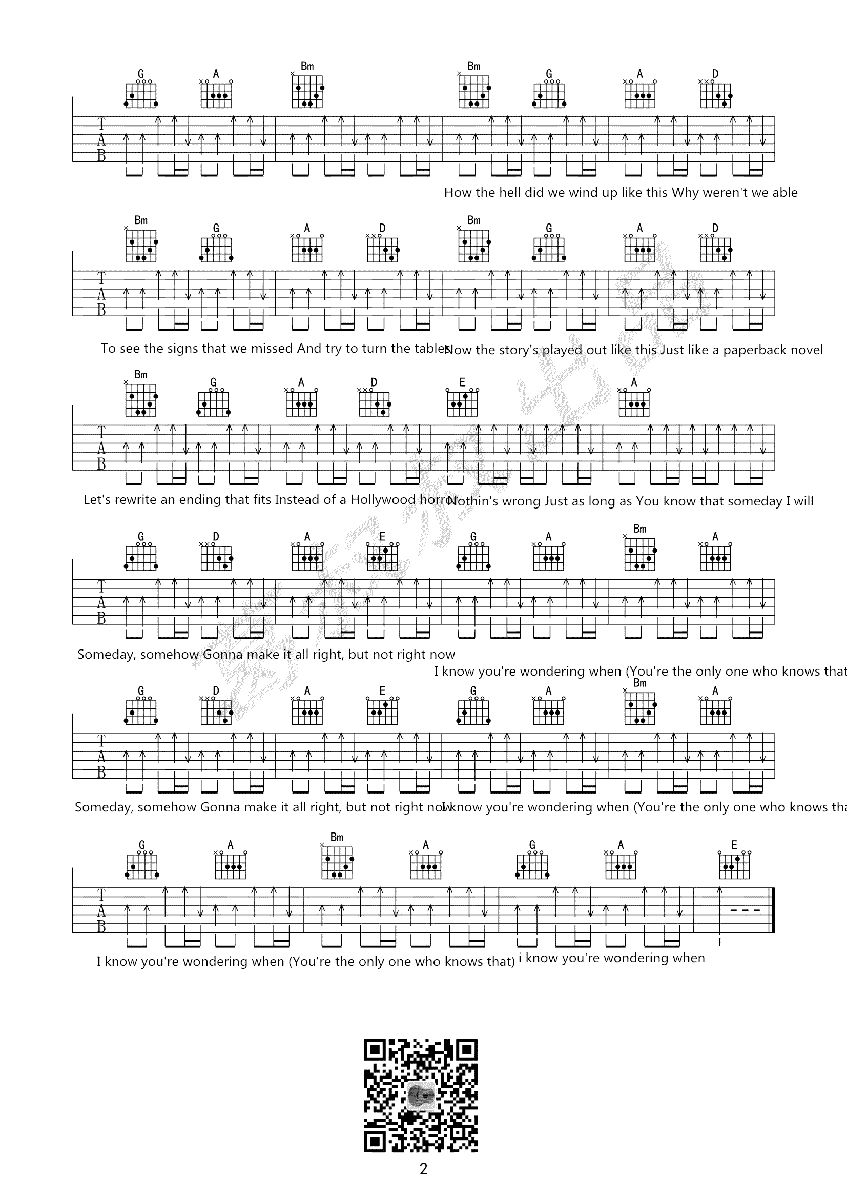 Someday吉他谱2-Nickelback