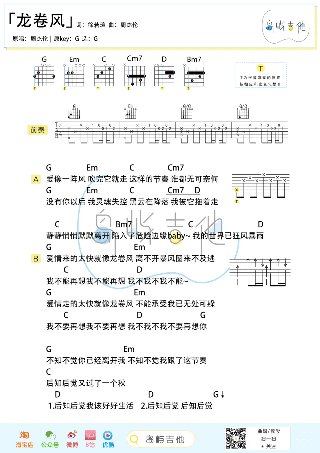 龙卷风吉他谱2-周杰伦