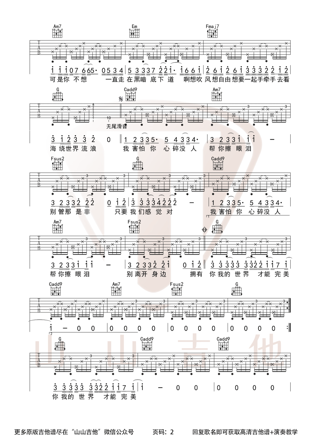 暗号吉他谱2-周杰伦