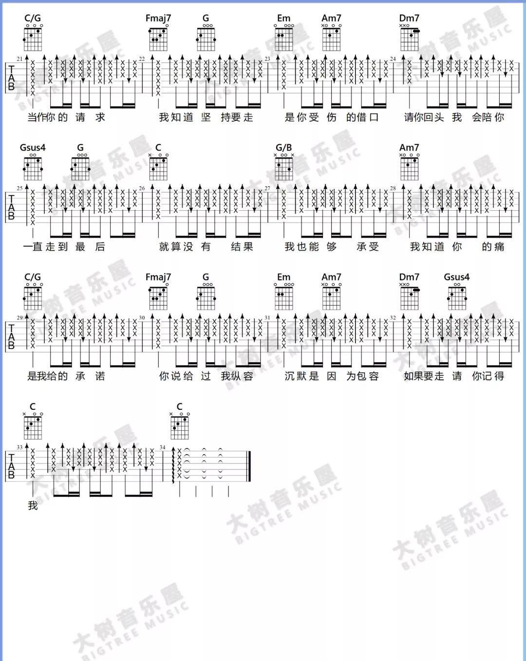 借口吉他谱2-周杰伦