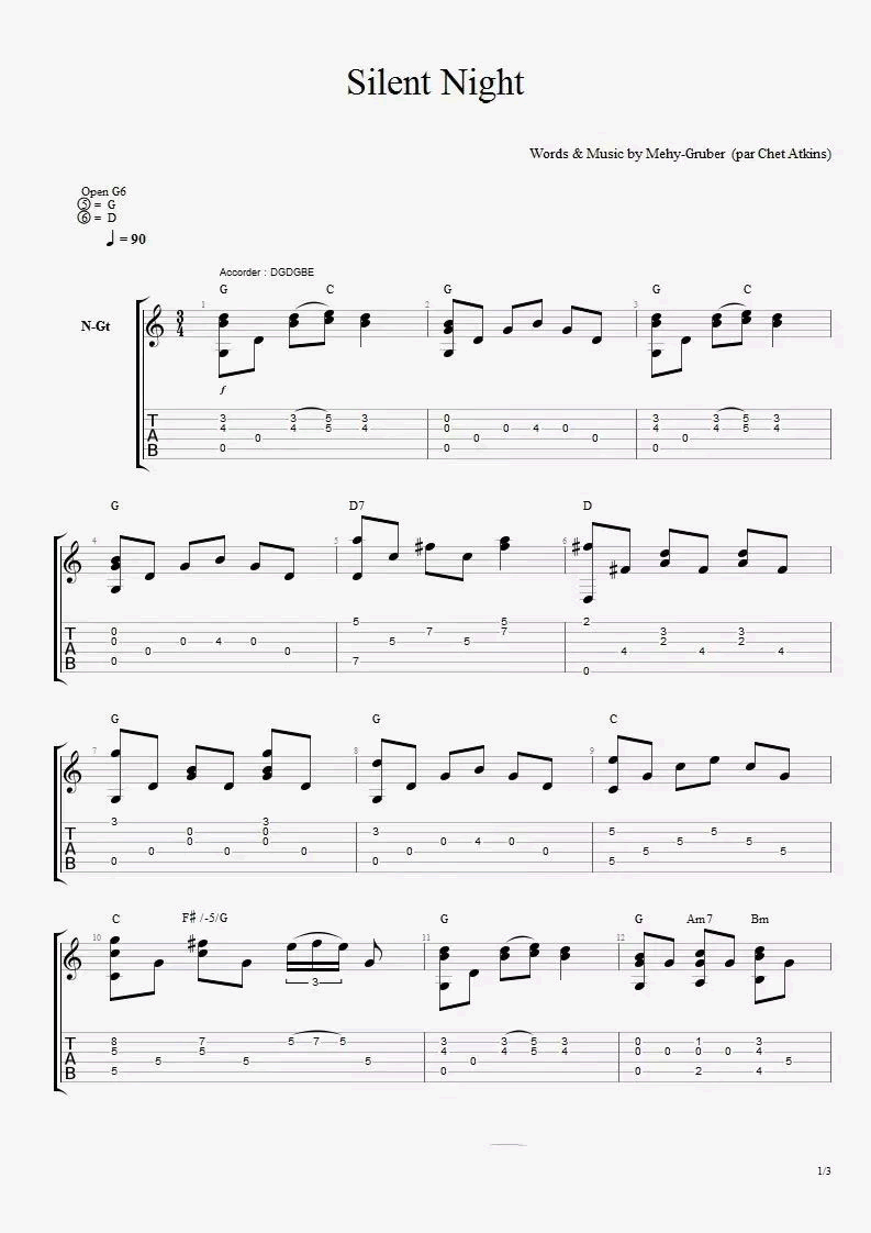 Silent-Night指弹吉他谱1