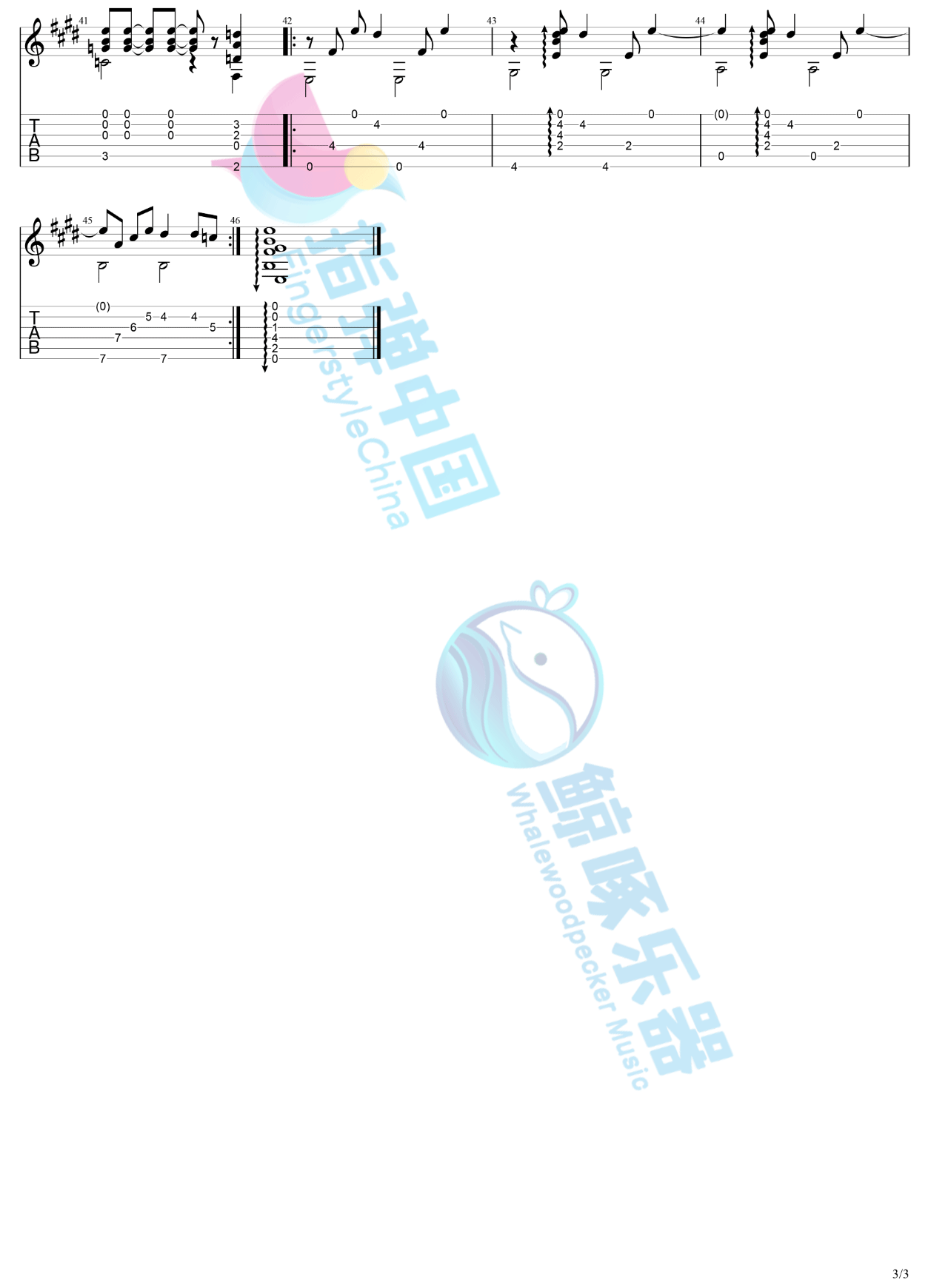 Promise指弹吉他谱3-Michael-Fix