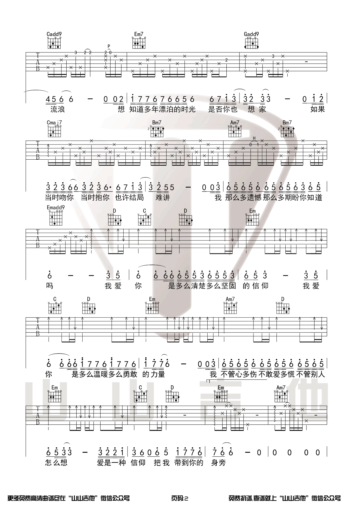 信仰吉他谱2-张信哲