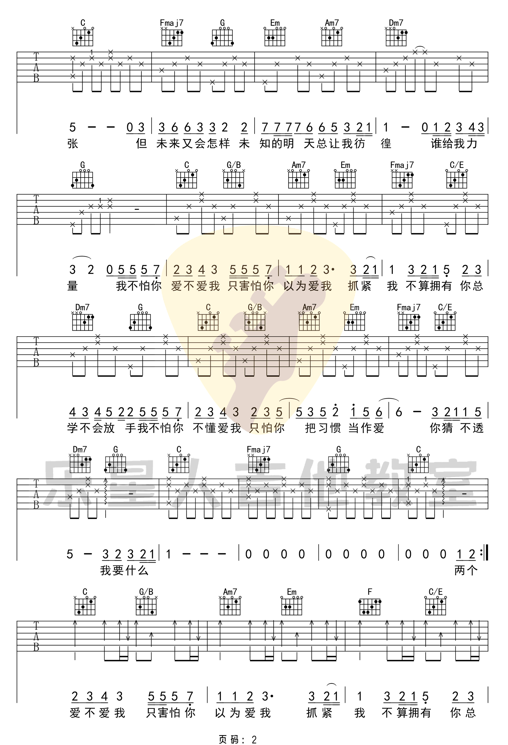 这就是爱吗吉他谱2-容祖儿